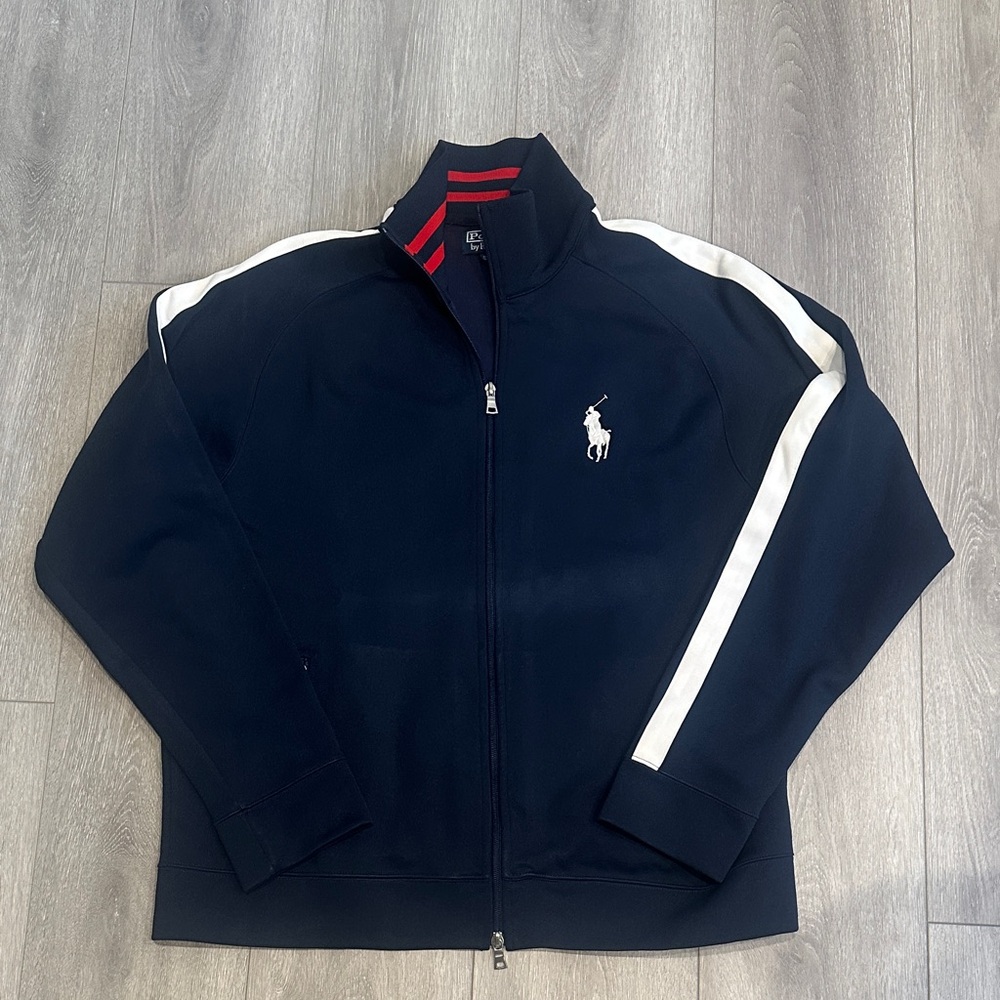 Polo by Ralph Lauren Navy and White Bomber Jacket men's